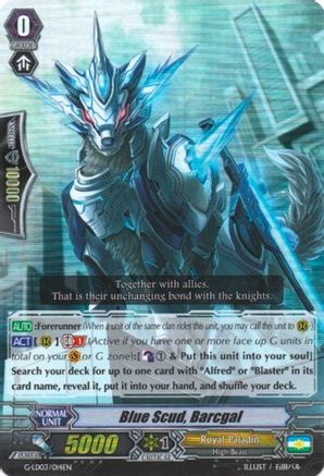Blue Scud, Barcgal (RRR Foil) (G-LD03/014EN) - G-Legend Deck Vol.3: The Blaster