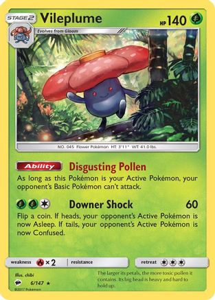 Vileplume 006/147 - Holofoil SM Burning Shadows - Holo Rare