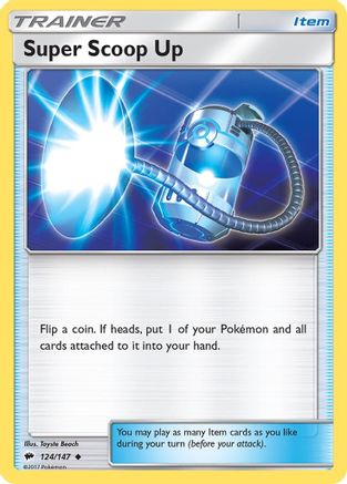 Super Scoop Up 124/147 - Reverse Holofoil SM Burning Shadows - Uncommon