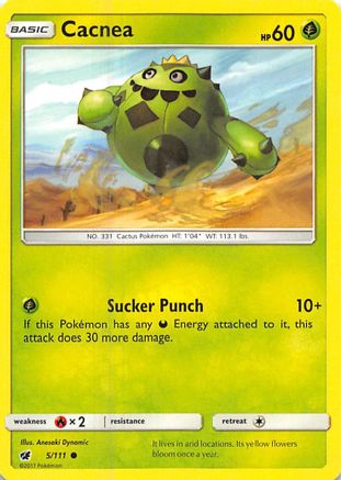 Cacnea 005/111 - Reverse Holofoil SM Crimson Invasion - Common