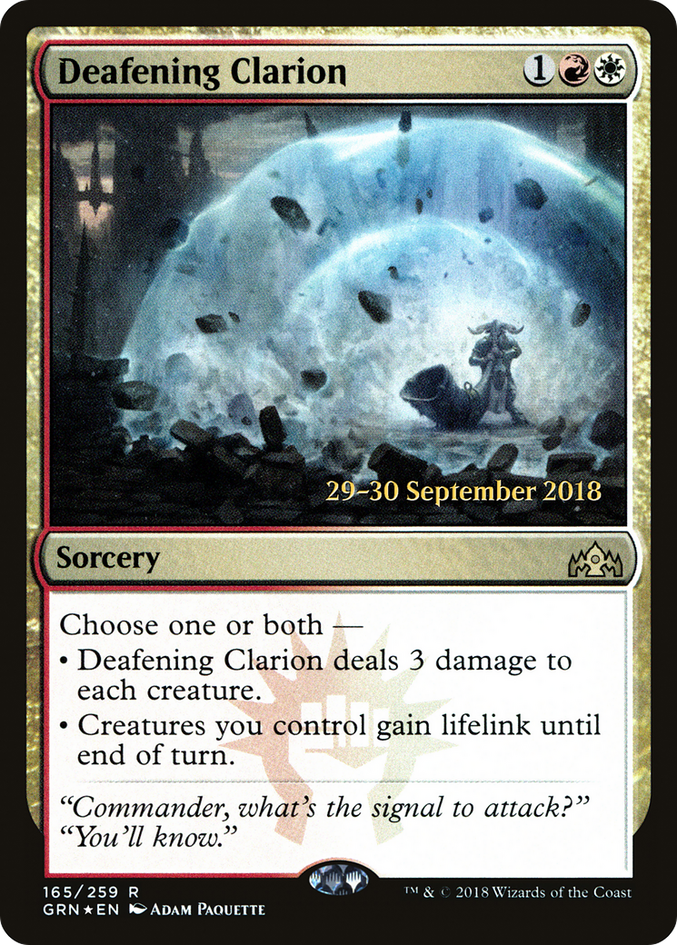 Deafening Clarion (PRE-165) - Guilds of Ravnica Promos Foil