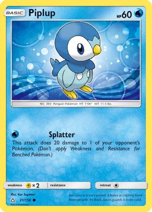Piplup (31) 031 - Reverse Holofoil SM Ultra Prism - Common