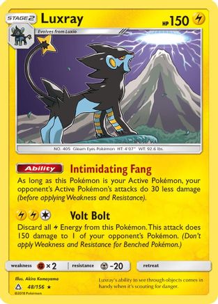 Luxray 048/156 - Reverse Holofoil SM Ultra Prism - Holo Rare