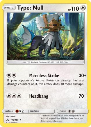 Type: Null 115 - Reverse Holofoil SM Ultra Prism - Rare