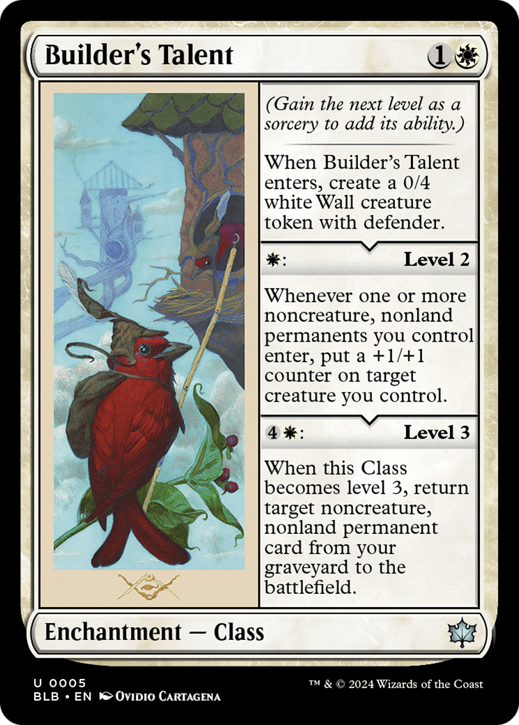Builder's Talent (BLB-005) - Bloomburrow Foil