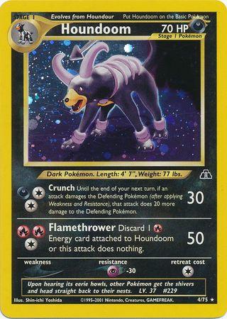 Houndoom (4) 004/75 - Unlimited Holofoil Neo Discovery - Holo Rare
