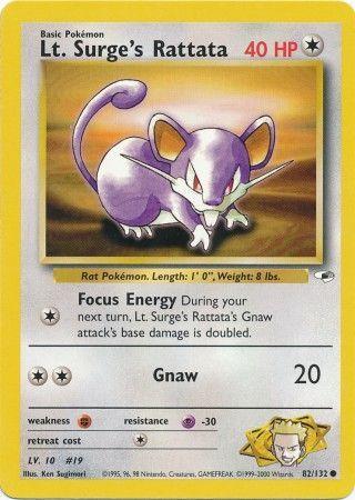 Lt. Surge's Rattata 082/132 - Unlimited Gym Heroes - Common