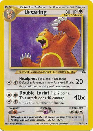Ursaring (34) 034 - Unlimited Neo Discovery - Rare