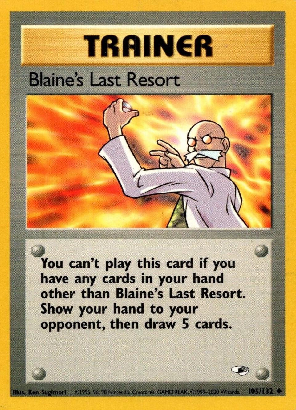 Blaine's Last Resort 105/132 - Unlimited Gym Heroes - Uncommon