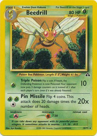 Beedrill 018/75 - Unlimited Neo Discovery - Rare