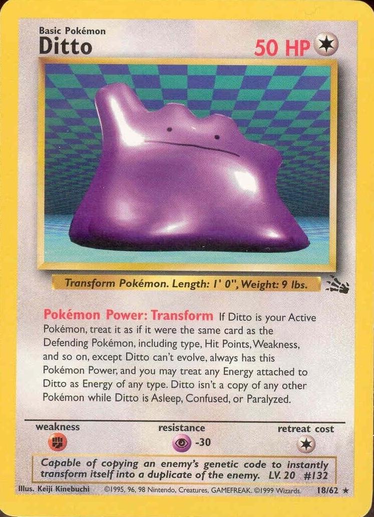 Ditto (18) 018 - Unlimited Fossil - Rare