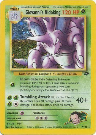 Giovanni's Nidoking 007/132 - Unlimited Holofoil Gym Challenge - Holo Rare