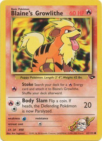 Blaine's Growlithe 062/132 - Unlimited Gym Challenge - Common