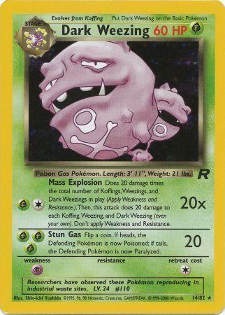 Dark Weezing (14) 014 - Unlimited Holofoil Team Rocket - Holo Rare