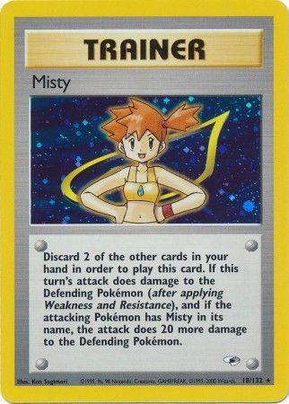 Misty (18) 018 - Unlimited Holofoil Gym Heroes - Holo Rare