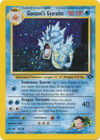 Giovanni's Gyarados 005/132 - Unlimited Holofoil Gym Challenge - Holo Rare