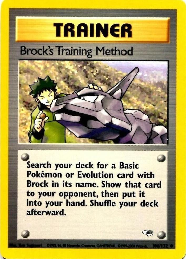 Brock's Training Method 106/132 - Unlimited Gym Heroes - Uncommon