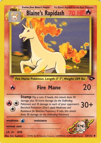 Blaine's Rapidash 033/132 - Unlimited Gym Challenge - Uncommon
