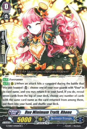 Duo Minimum Truth, Rhone (Black) (G-CB07/045EN-B) - G-CB07: Divas' Festa