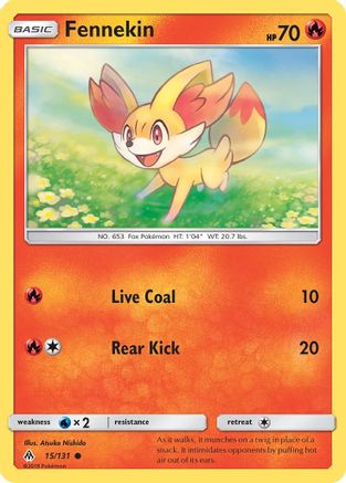 Fennekin (15) 015/131 - Reverse Holofoil SM Forbidden Light - Common