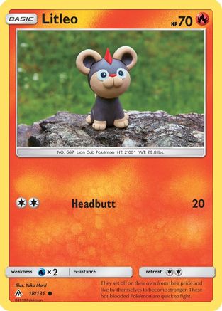 Litleo 018/131 - Reverse Holofoil SM Forbidden Light - Common