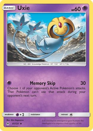 Uxie 041 - Reverse Holofoil SM Forbidden Light - Uncommon