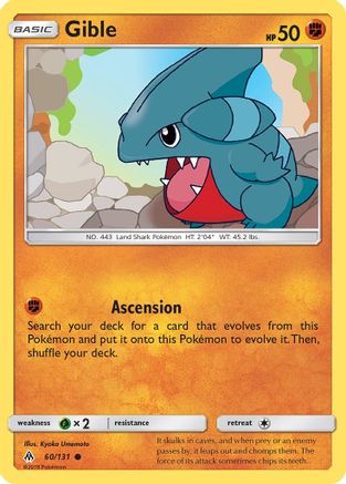 Gible 060/131 - Reverse Holofoil SM Forbidden Light - Common