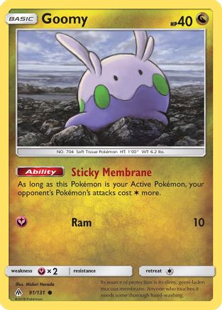 Goomy (91) 091/131 - Reverse Holofoil SM Forbidden Light - Common