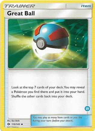 Great Ball (#21, Alolan Ninetales Half 021 SM Trainer Kit Alolan Sandslash & Alolan Ninetales - Uncommon