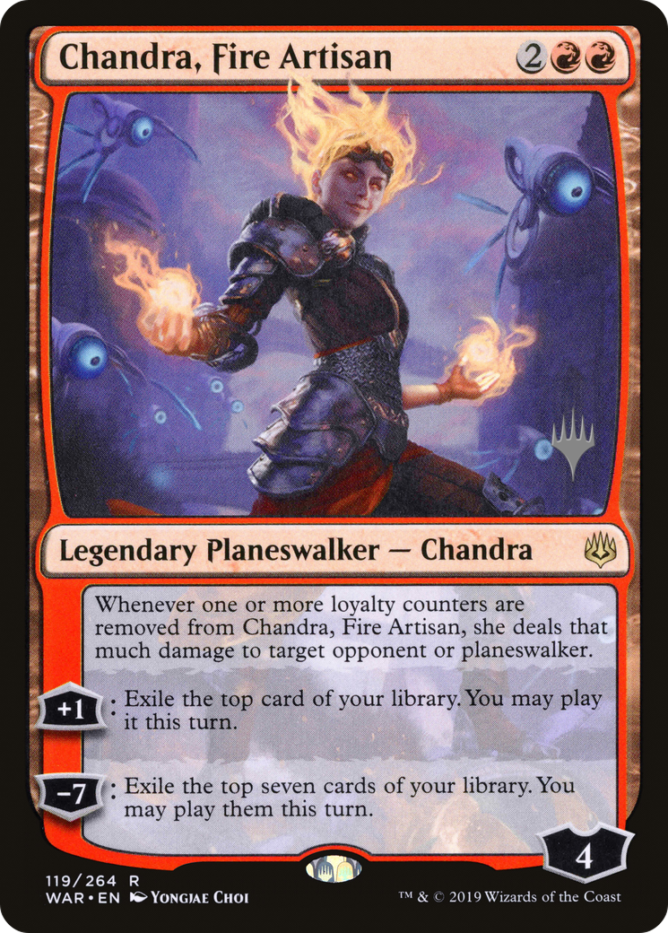 Chandra, Fire Artisan (PPELD-119) - War of the Spark Promos