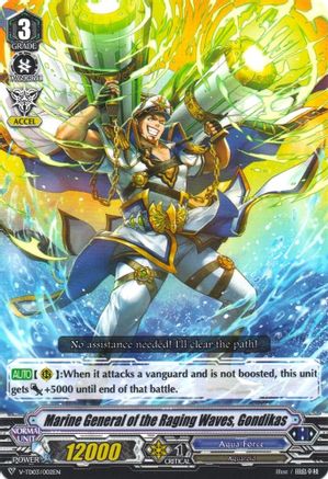 Marine General of the Raging Waves, Gondikas (V-TD03/002EN) - V-TD03: Leon Soryu