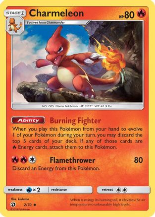 Charmeleon 002/70 Dragon Majesty - Uncommon