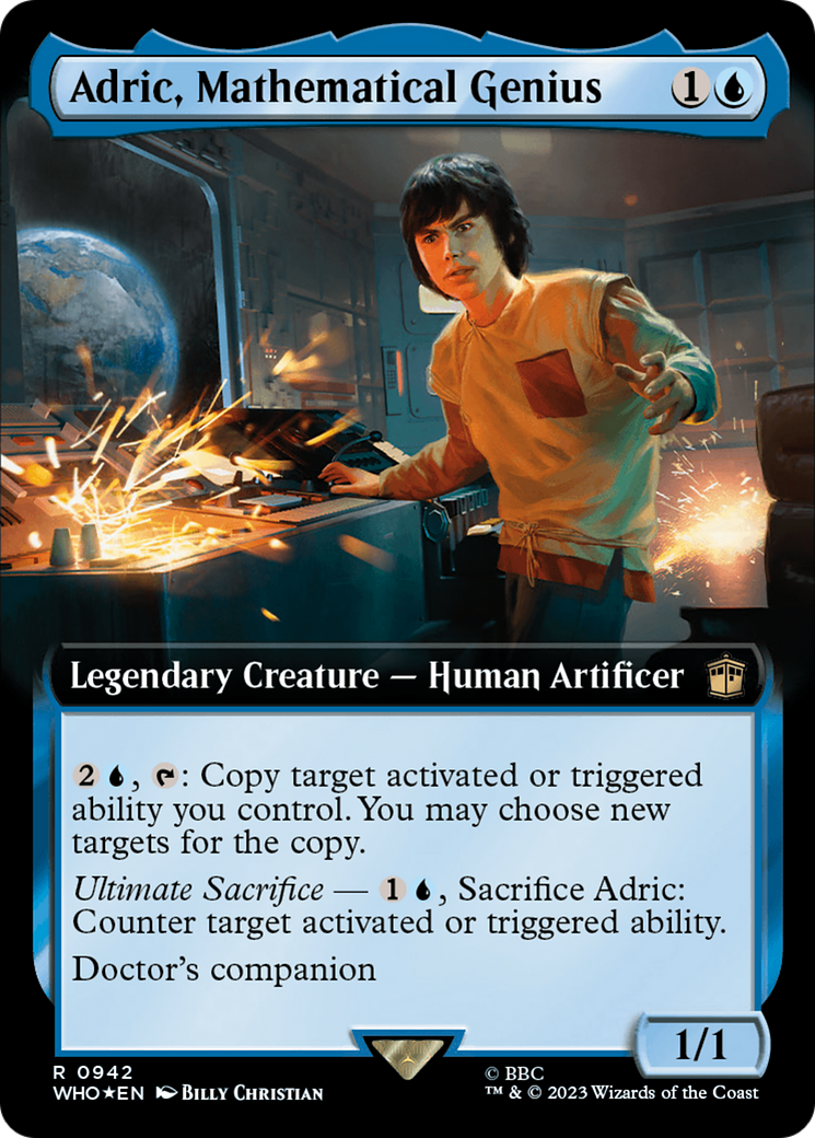 Adric, Mathematical Genius (Extended Art) (Surge Foil) (WHO-942) - Doctor Who: (Extended Art) Foil