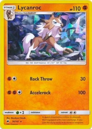 Lycanroc 076/147 - Holofoil Deck Exclusives - Holo Rare
