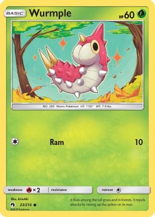 Wurmple (23) 023/214 SM Lost Thunder - Common