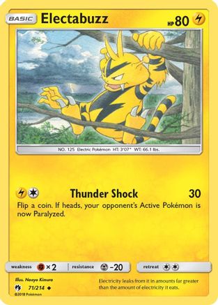 Electabuzz 071 - Reverse Holofoil SM Lost Thunder - Uncommon
