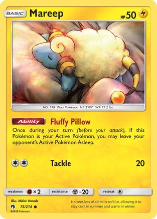 Mareep (75) 075 - Reverse Holofoil SM Lost Thunder - Common