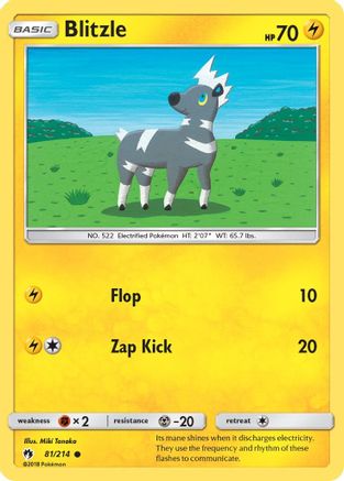 Blitzle 081 - Reverse Holofoil SM Lost Thunder - Common