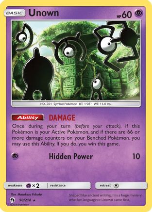 Unown (90) 090 SM Lost Thunder - Rare