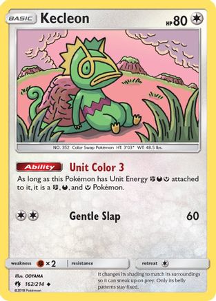 Kecleon (162) 162/214 - Reverse Holofoil SM Lost Thunder - Uncommon