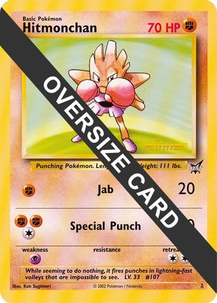 Hitmonchan 002 Jumbo Cards - Promo