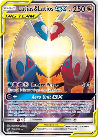 Latias & Latios GX (Alternate Full Art) 170 - Holofoil SM Team Up - Ultra Rare
