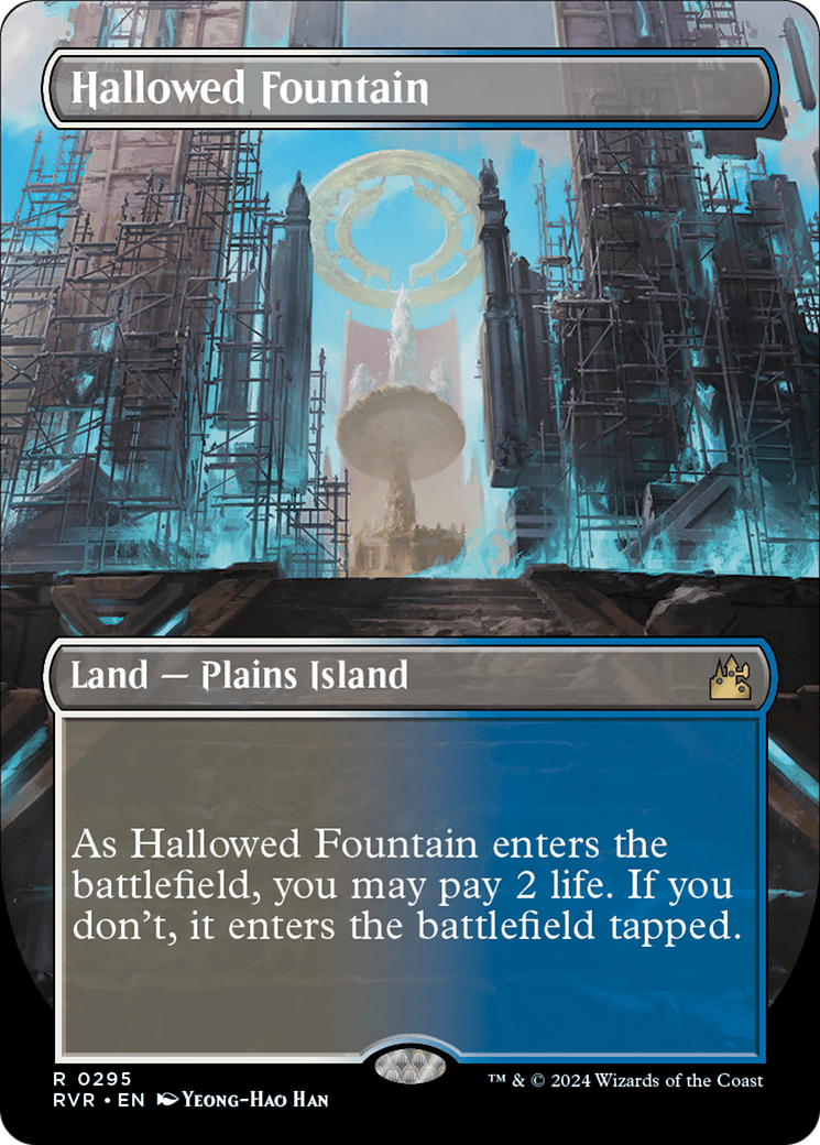 Hallowed Fountain (Borderless) (RVR-295) - Ravnica Remastered Foil
