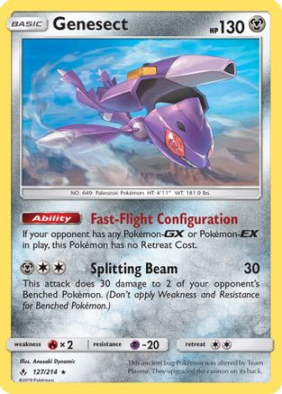 Genesect 127/214 SM Unbroken Bonds - Rare