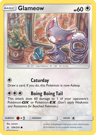 Glameow 159/214 SM Unbroken Bonds - Common
