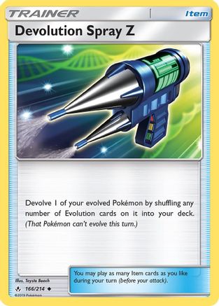 Devolution Spray Z 166/214 - Reverse Holofoil SM Unbroken Bonds - Uncommon