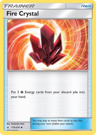 Fire Crystal 173/214 SM Unbroken Bonds - Uncommon
