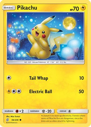 Pikachu (56) 056 - Reverse Holofoil SM Unified Minds - Common