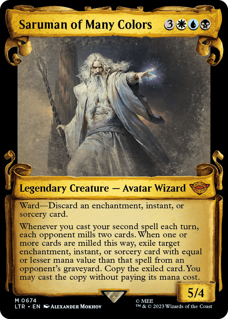 Saruman of Many Colors (Showcase Scrolls) (LTR-674) - The Lord of the Rings: Tales of Middle-earth: (Showcase) Foil