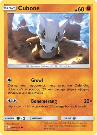 Cubone 105/236 SM Unified Minds - Common